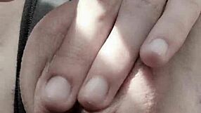 Girlfriend fingers herself wildly in taxi ride!