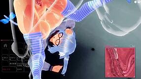 Hentai tanpa sensor penuh pancutan kuat bergaya anime 3D