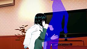 Fubuki’s hard sex and handjob in a japanese anime game