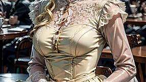 The elegant blonde feels so excited flashing her skirt in public outdoors.