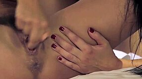 Gorgeous dyke squirts during sensual sex