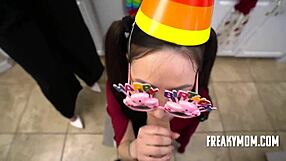 Taboo Birthday Threesome With Stepmom And Stepaunt