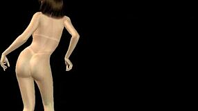 an animated 3d cartoon sex video of a beautiful girl giving sexy poses in many positions