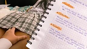 Latina Teen Fucks Classmate During Study Session With Creampie