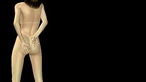 an animated 3d cartoon sex video of a beautiful girl giving sexy poses in many positions