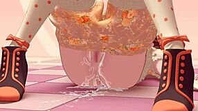 Hentai girl masturbates wildly! Watch her cum hard!