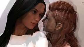 Animated threesome in The Seven Realms with Leyala and Tasha