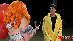 Sexmex - Halloween Special - Sexy and Scary Emily Thorne Gets Oral on Shaved Pussy in a Furry Twist