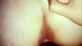 Netflix and chill turns into cowgirl ride with tight pussy moaning.