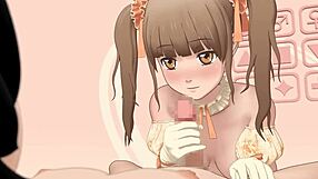 Hentai girl masturbates wildly! Watch her cum hard!