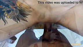 Ed Junior Exploding The Ass Of A Naughty Tattooed Blonde Teen Without Condom Complete In Red And Sheer