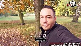 German Old Housewife Picked Up in Park for Outdoor Public Fuck