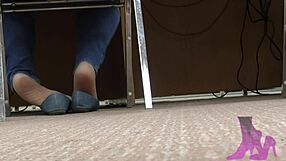 Wife experiments with raw fetishes naked feet in blue jeans