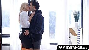 blonde cougar teacher interacts with rebel student india summers on familybangs com