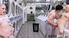 horny stepmother craves young 18+ cock in wild threesome