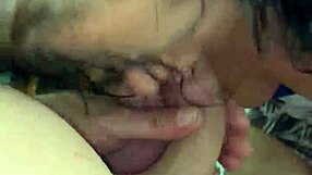 Blowing Cum All Over Her Lips!