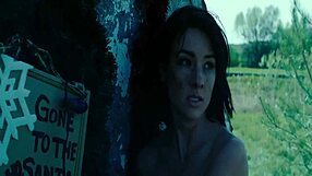 silent night sexy topless brunette model