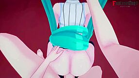 hatsune miku pov hentai with cute bent over action