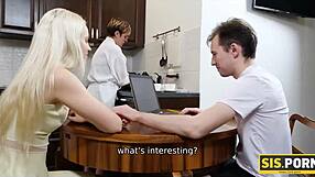 slender blonde teen rides stepbro in cowgirl for first time fantasy