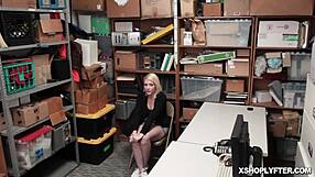 Fallon’s sweet pussy bounces on top at office.