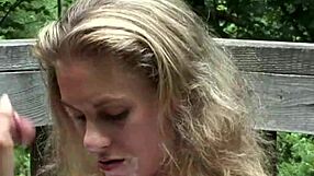 Watch this skinny blonde wife get fucked outdoors? Mindy Yummymama takes a huge facial.