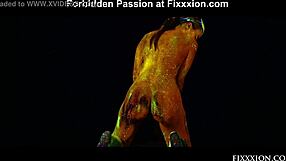 is that glow-in-the-dark dildo inside your shaved pussy?