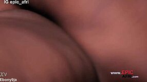 Big ass ebony enjoys two cocks for breakfast