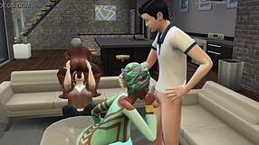 Lunch with Neighbor Turns into a Swinging Promo the Sims 3D Hentai