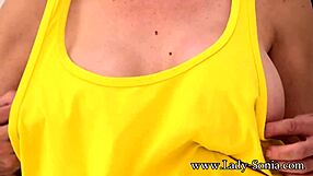 British milf lady sonia gets her big tits groped