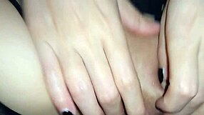 Horny secretary feels intense pleasure after dildo play and cum on glasses