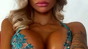 Monika Fox teases with pierced nipples before pornshoot