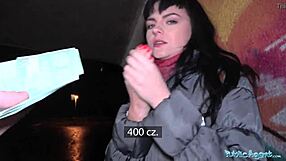 public agent on street offering cash for blowjob and fucking big thick cock in public pov 😈