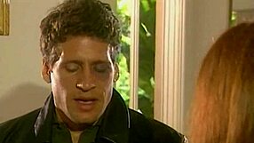 hot redhead rides cock on sofa cumshot