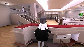 Sereka discreetly exposes herself in a naked coat during outdoor game, avoiding detection.