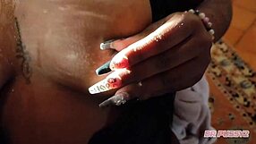 Deepthroat Action With Saliva Dripping On Submissive African Woman's Body In Slow Motion