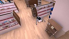 Sereka discreetly exposes herself in a naked coat during outdoor game, avoiding detection.