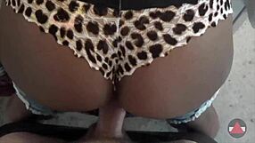 in this pov story, amateur gets bent over for monster cock creampie in panties