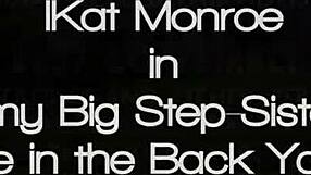 hot teen kat sneaking in the backyard with monster cock 😏