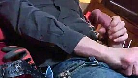 Stroking massive hard cock slowly for Bianca.