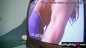 aubrey says, watch me strip and show my pierced nipples