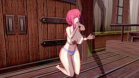 I had 3d hentai sex with big ass and tits, it was so horny