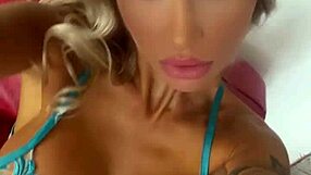 Monika Fox teases with pierced nipples before pornshoot