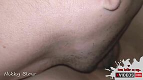 Cuckold hubby licks and cleans pussy after lover's cock