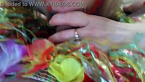 Blowjob At Hawaiian Party!