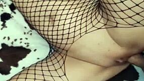 sexwife cheats with husband's friend in stockings anal