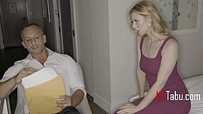 Hire Cute Blondes In Fishnets For Cowgirl Riding In Hotel Rooms!