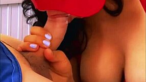 Girlfriend's tight body surprises boyfriend in bed