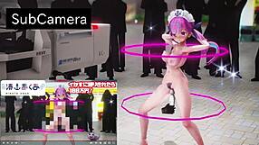 hololive minato aqua dances in mmd animation