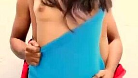 Mexican couple fucks in bathroom mirror