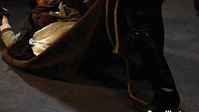 I am the huntress feeding my slave and checking the new girl